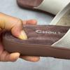 Johnature Genuine Leather Peep Toe Flat Slippers Simple Comfortable Soft Soled Cowhide Women's Slides