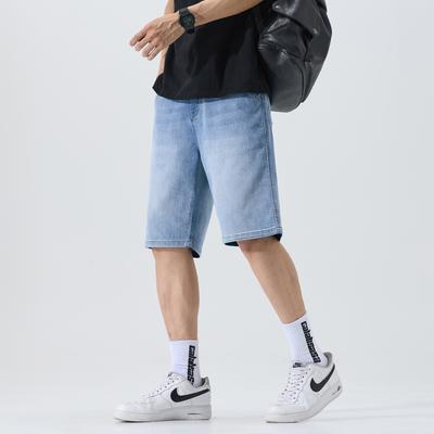 Tennis Été Nouveau Japonais Ample Jeans Droits Pantalon Cinq Points Mi-longueur Shorts pour Homme