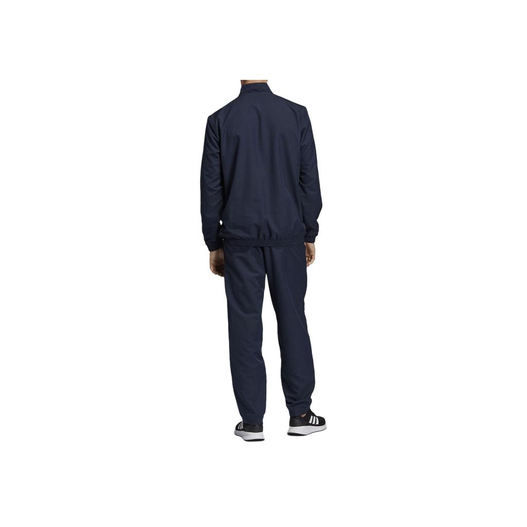 adidas Windproof Stand Collar Long Sleeve Top Comfortable Elastic Pants Casual Sports Suit Men Suit Black Blue DV2462