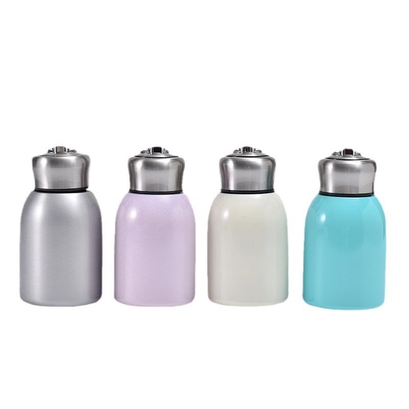 New Stainless Steel Small Fat Cube Water Cup Portable Ring Pocket Cup Double Vacuum Stainless Steel Thermos Cup