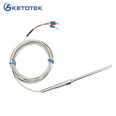 NUOVA sonda PT100 Cavo RTD da 2 m Sonda in acciaio inossidabile 100 mm Sensore di temperatura a 3 fili da -50 C a + 400 C