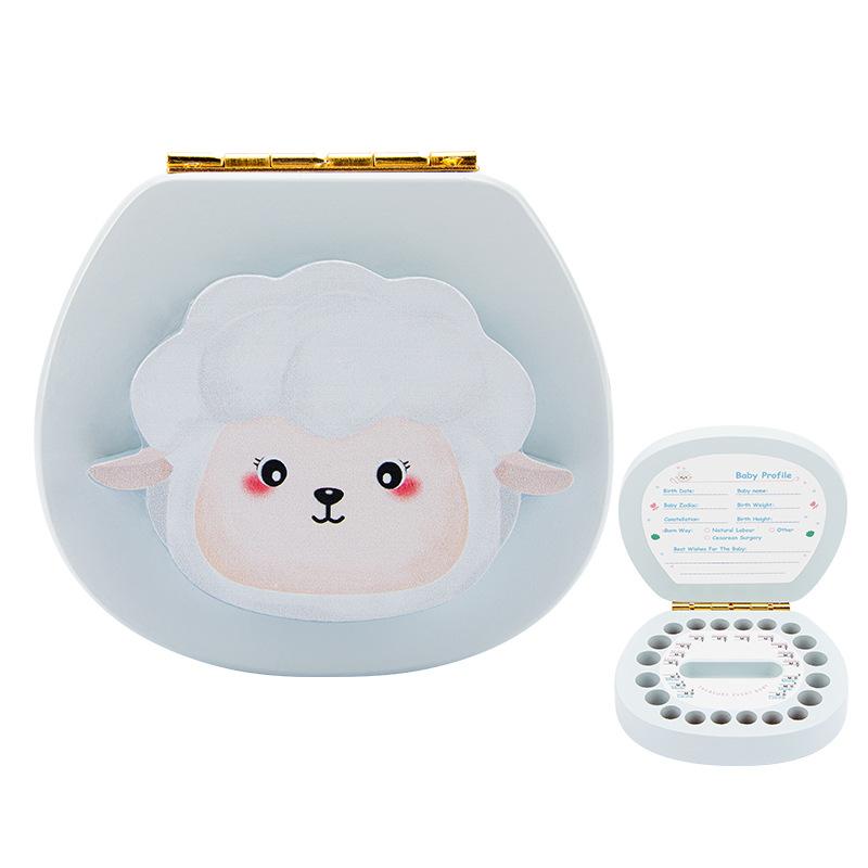 Baby Baby Teeth Storage Box Baby Fetal Hair Collection Box Children's Tooth Change Storage Commemorative Box Wooden