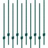 4 Feet Fence Post 10 Pack T-Post Heavy Duty Metal Fence Posts Green
