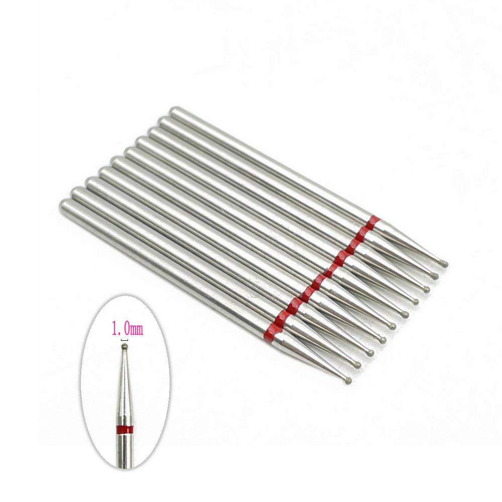 10pcs 2.35mm Shank Diamond Grinding Bur Drill Rotary Drill Dental Grinding Dental Polishing Burs Nail Drill Bits