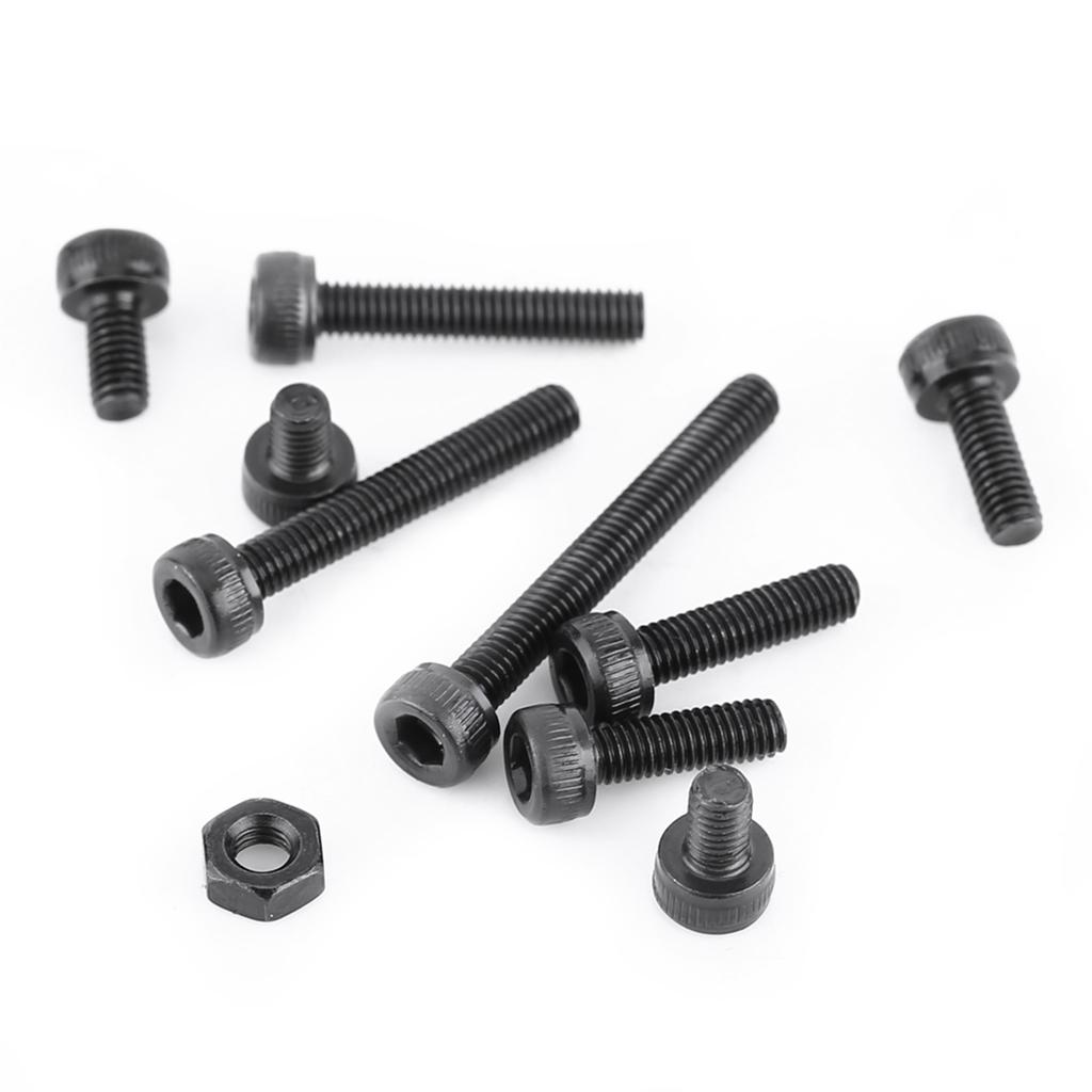 280 stk Eske M3 Cap Head Sekskant Bolt Skrue Mutter Metrisk Maskin Festeutstyr Sortiment Sett