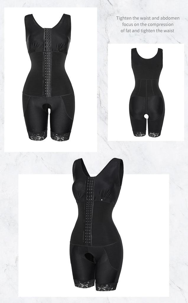 Spitzen-Knopfleisten-Bodysuit mit Bauchkontrolle & Taillenformer für Damen