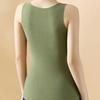 Gilet termico invernale da donna con cuscinetti per il petto, senza cuciture, in velluto, con blocco rapido della temperatura, riscaldante, scollo a V, vestibilità aderente, senza maniche, elastico, intimo, canotta