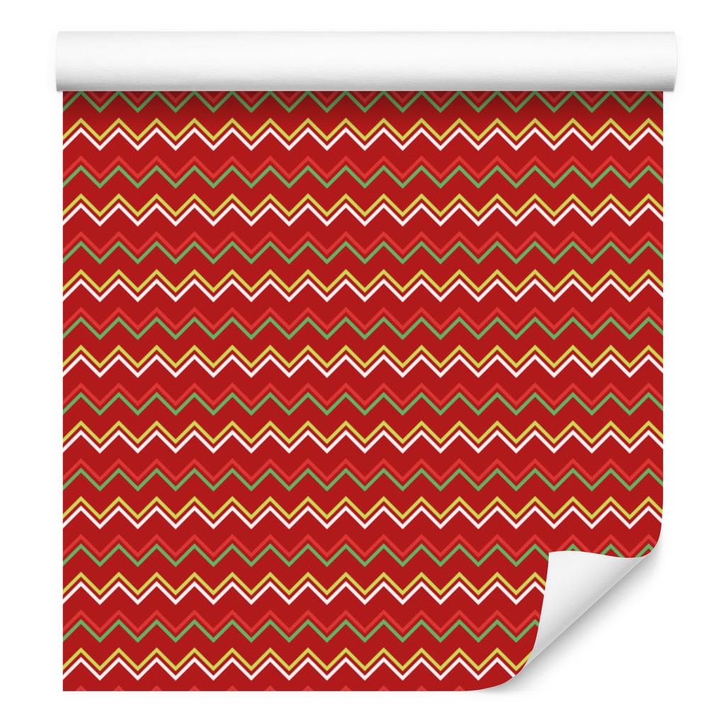 Zigzag Red Wallpaper for Living Room and Bedroom 50x1000