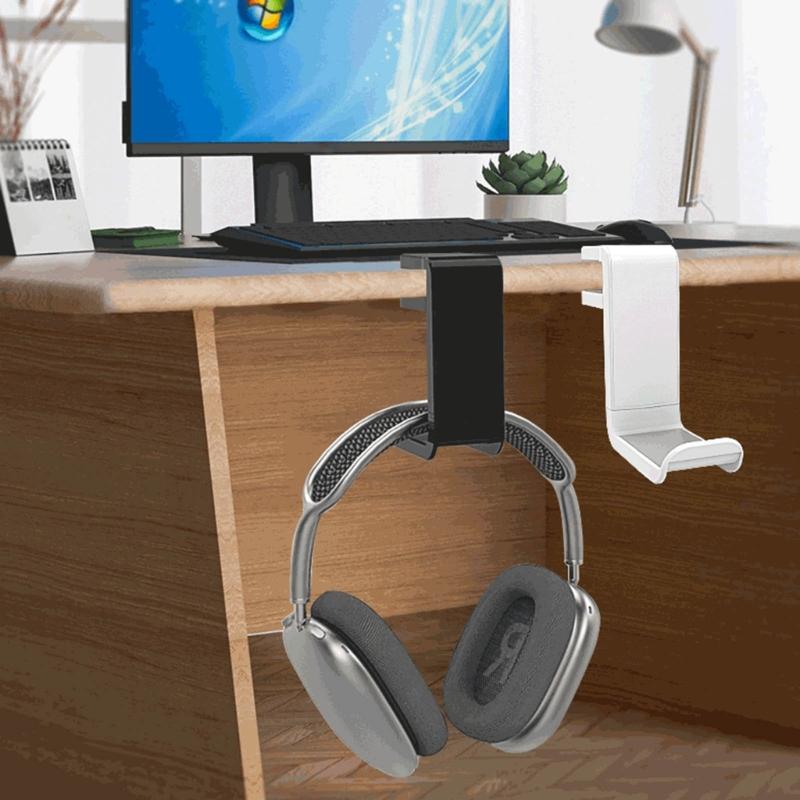 Space Saving Headphone Stand with NonSlip Pad Rotating Arm for Desks, 360°Rotating Hook for Tidy Desk Setups Hanger