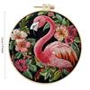1 Stk. Flamingo- und Blumenmuster DIY Stickset für Anfänger