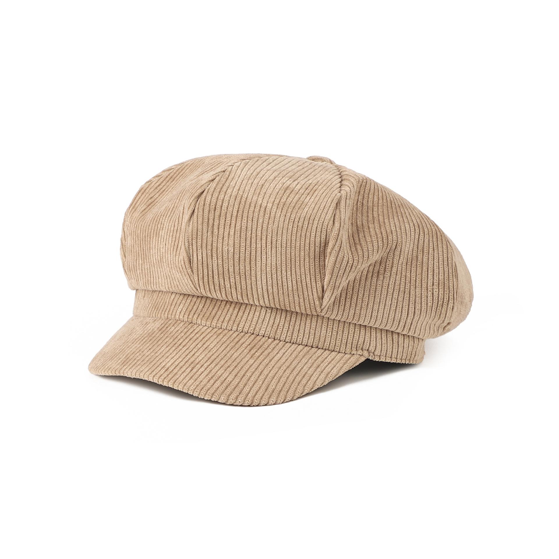 

Korean Version Solid Color Corduroy Female Painter s Hat British Retro Octagonal Hat Gorras Para Mujer One Size хакі