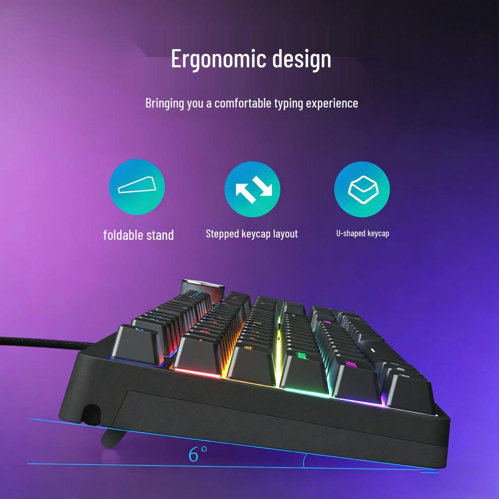 RGB Backlit Mechanical Keyboard and Gaming Mouse Set for Office & Gaming
