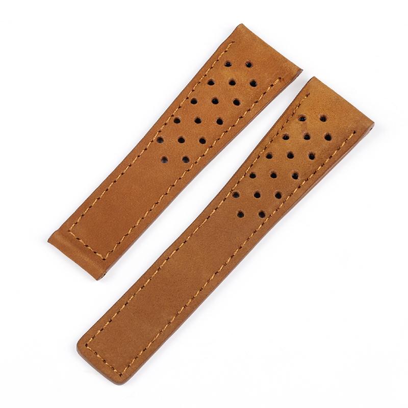 20mm 22mm Bracelet for Tag Heuer Connected 45 for Carrera for Monaco Leather Replace Band Frosted Cowhide Universal Accessory