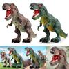 Cartoon Electronic Dinosaur Shape Walking Toy Children Interactive Educational Moving Infant Gift Doll with Sounds  brown