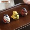 Yixing Purple Clay Lucky Horse Tea Pet Handmade Flowerpot Landscaping Tea Figurine Play Toys Tea Statue Ornaments Workmanship