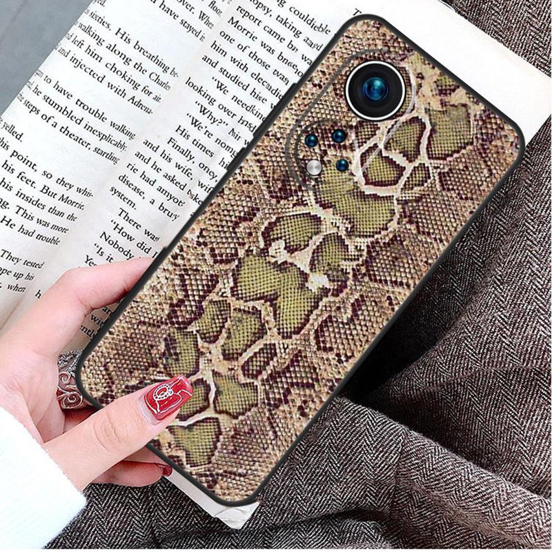 Snake Skin Texture Case For Honor Magic 8 6 7 Lite Honor 400 200 Pro 50 70 90 X8c X8b X9a X9c X9b X9d Win Cover