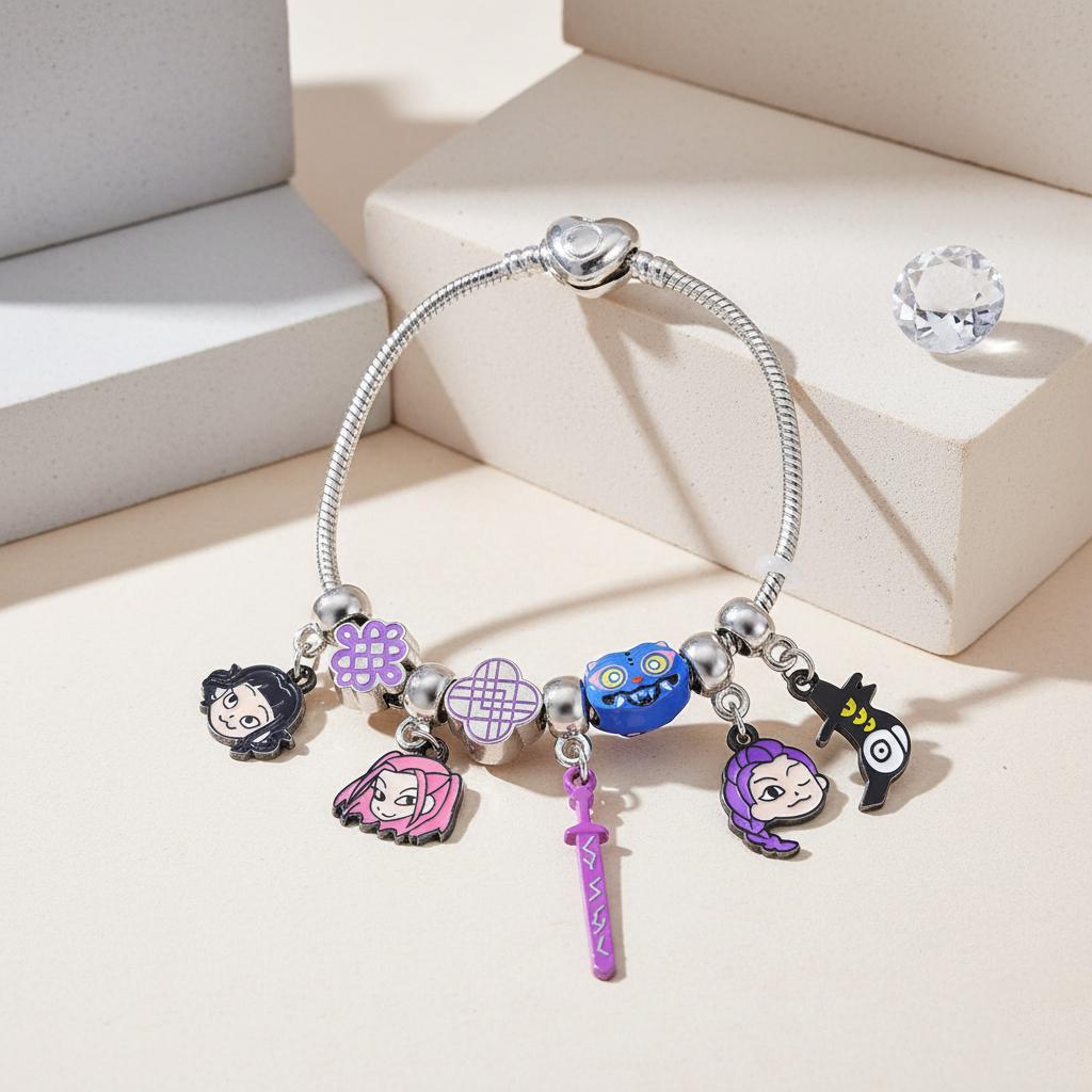 Demon Hunters Rumi Zoey Mira Crow Bracelet KPop Inspired Cute Anime Jewelry Women Girls Fashion Accessories