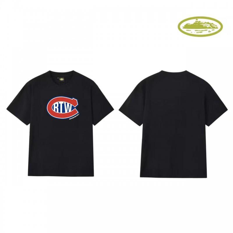 CORT Alcatraz Basic Short Sleeve T-Shirt Phantom Letter Print Couple Streetwear Teens