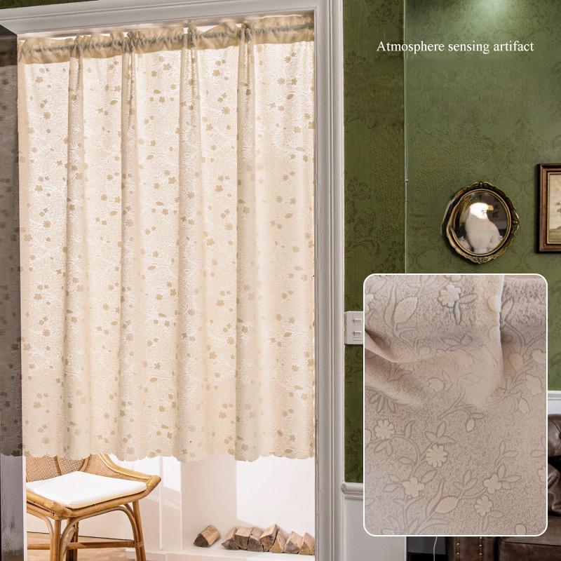 2025No-Drill Door Curtain Partition Curtain Bedroom Sheer Curtain Living Room Blocking Curtain Sheer Door Curtain