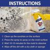 2x Mould Remover Effective Mould Spray, Fast & Mildew Cleaner