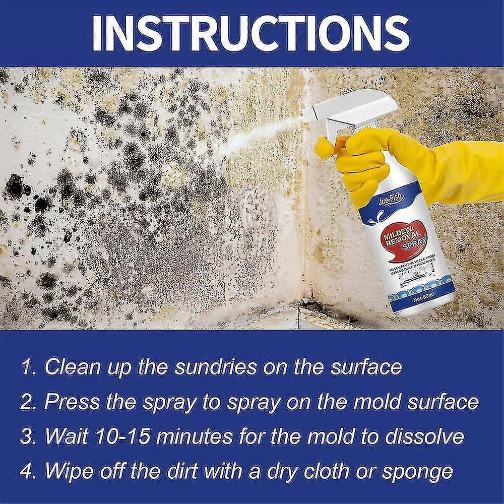 2x Mould Remover Effective Mould Spray, Fast & Mildew Cleaner