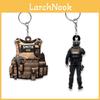 Acrylic Police Gift Keychain Flat Backpack Dcor Creative Hanging Pendant Key Ring