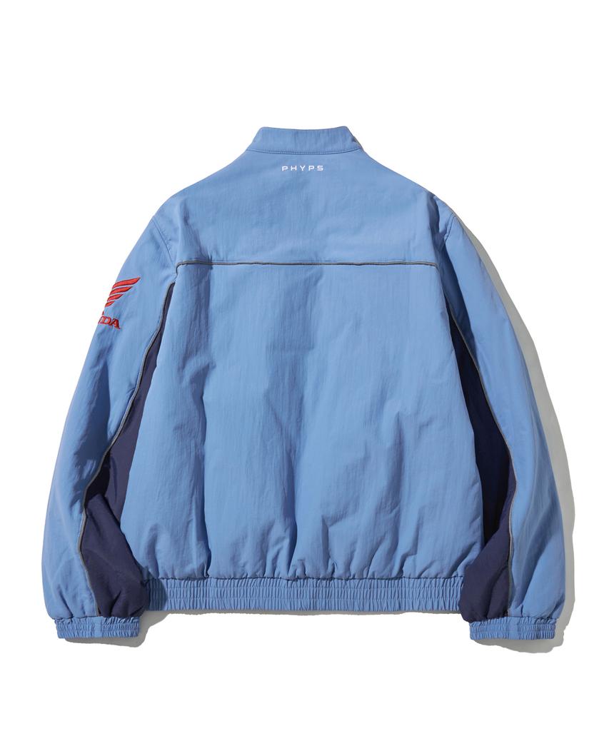 Phyps Motorcycle Piping Motorcycle Blouson Jacket Light Blue