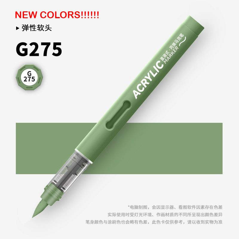 GRASP 1PC 84 Colors Acrylic Paint Pens Markers Brush Tip Paint Markers for Rock Painting Wood Stone Christmas DIY Art Supplies