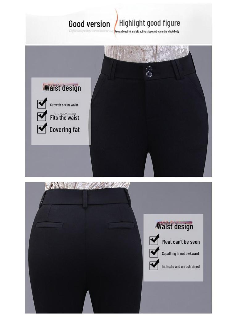 Women's High Waist Slim Fit Black Flared Pants - Spring/Summer 2023 Collection