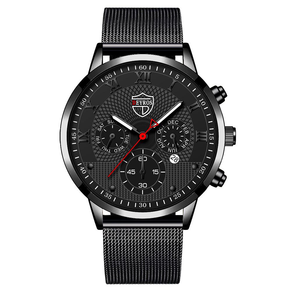 Steel Belt Watch Men S Calendar Luminous Automatic Quartz Watch