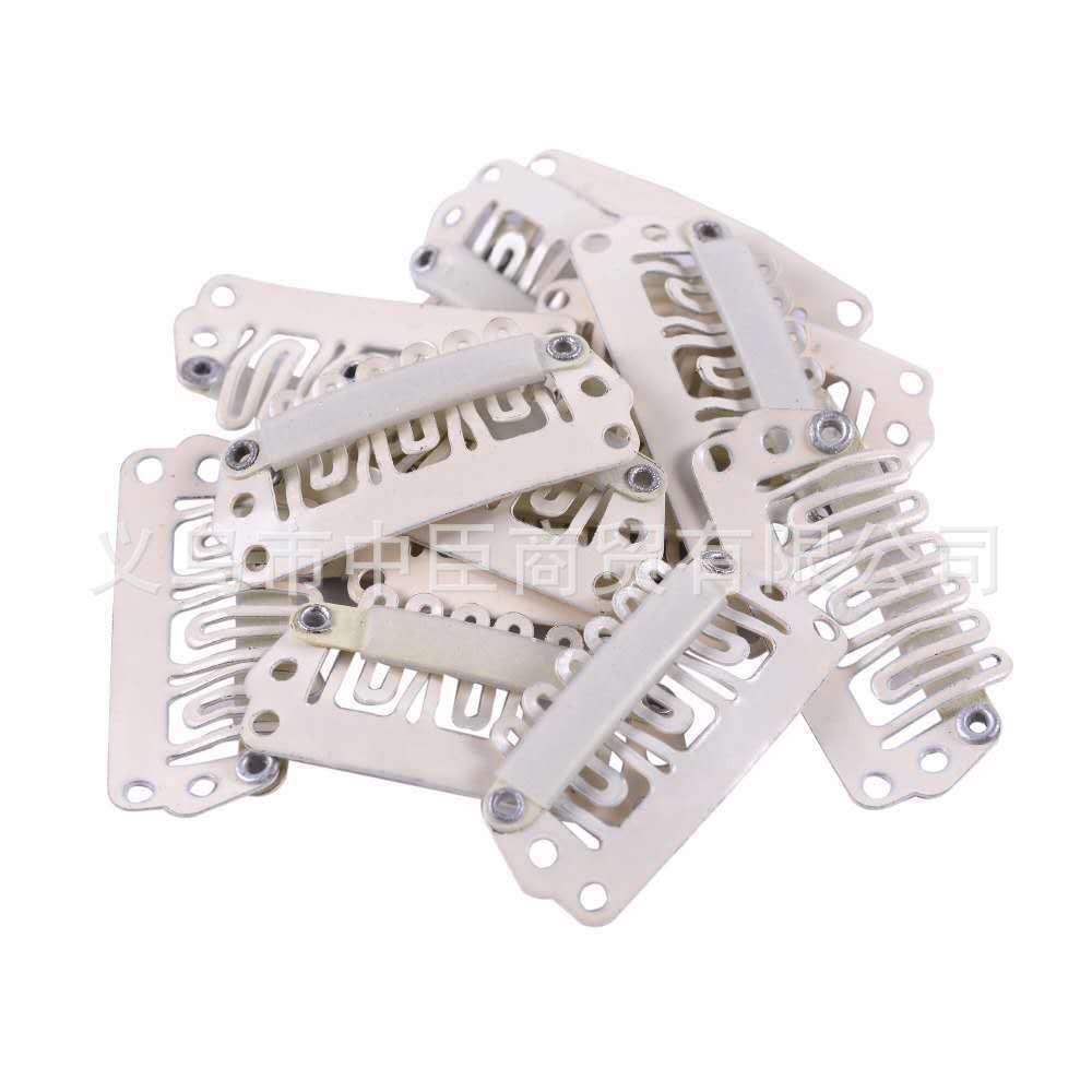 Stainless Steel Invisible BB Wig Clips 2.8cm Six-Tooth Hair Extension Clips