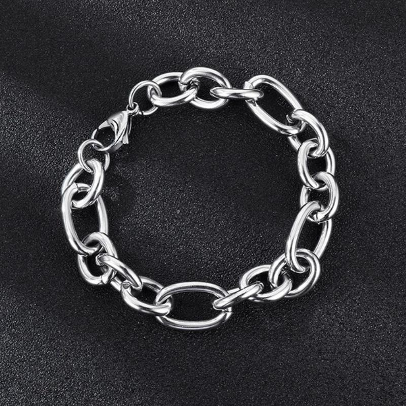 7/10/13mm Width Stainless Steel Special Link Chain Bracelet For Women Men Punk Gold Color Polished Charm Neckalce Trendy Jewelry