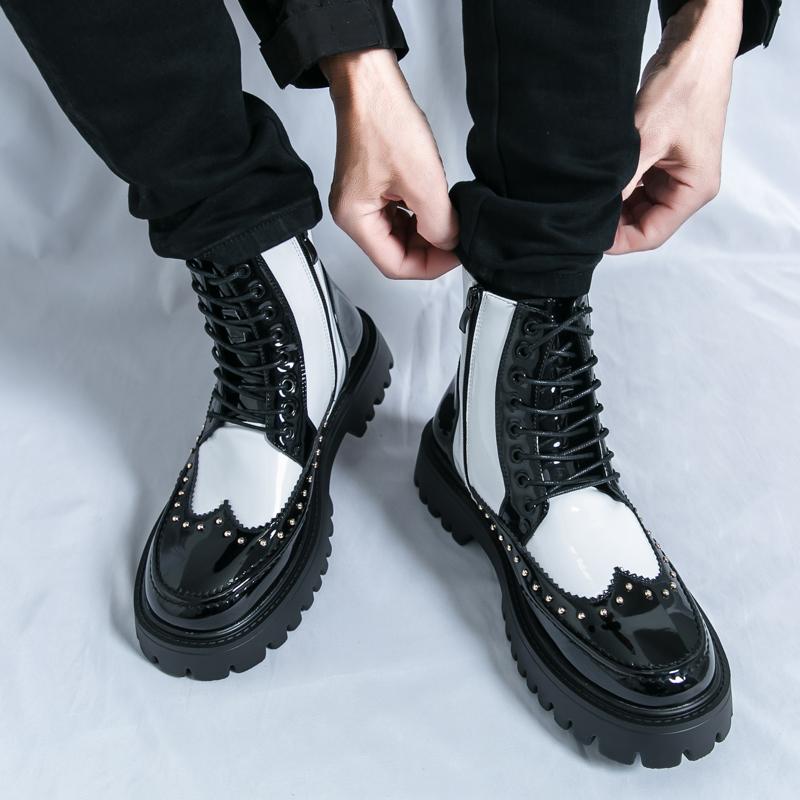 Winter Herren Chelsea Boots Herren Schnürstiefel Business Dicksohlige Rutschfeste Marken Knöchelstiefel Outdoor Trainingsstiefel Herren