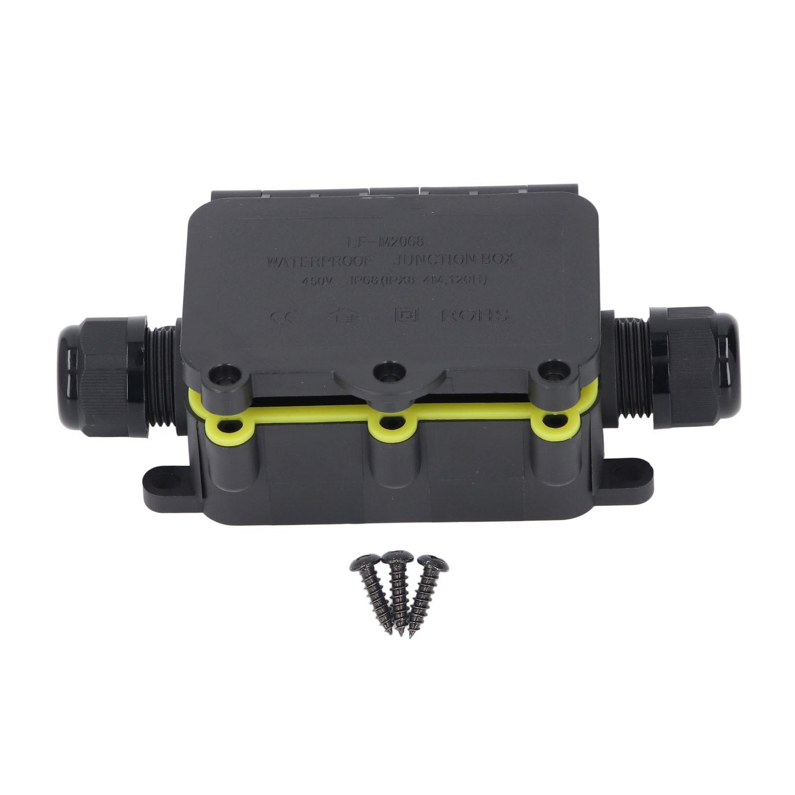 

Electrical Junction Box IP68 Water Proof 2 Way PA66 Plastic External Wiring Box for Outdoor LED