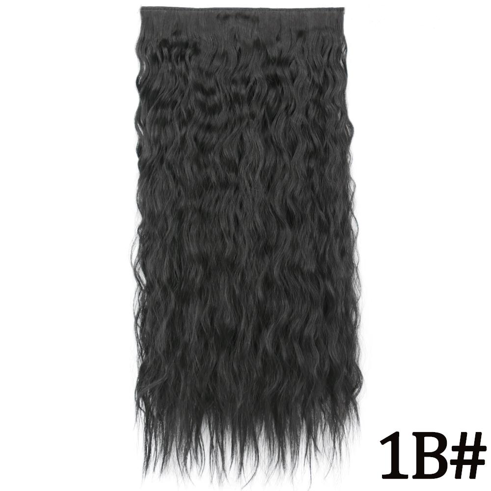 MERISIHAIR Women Fashion Long Straight Synthetic Fiber Hair Extensions 5 Clips Invisible Hairpiece for Daily Wear
