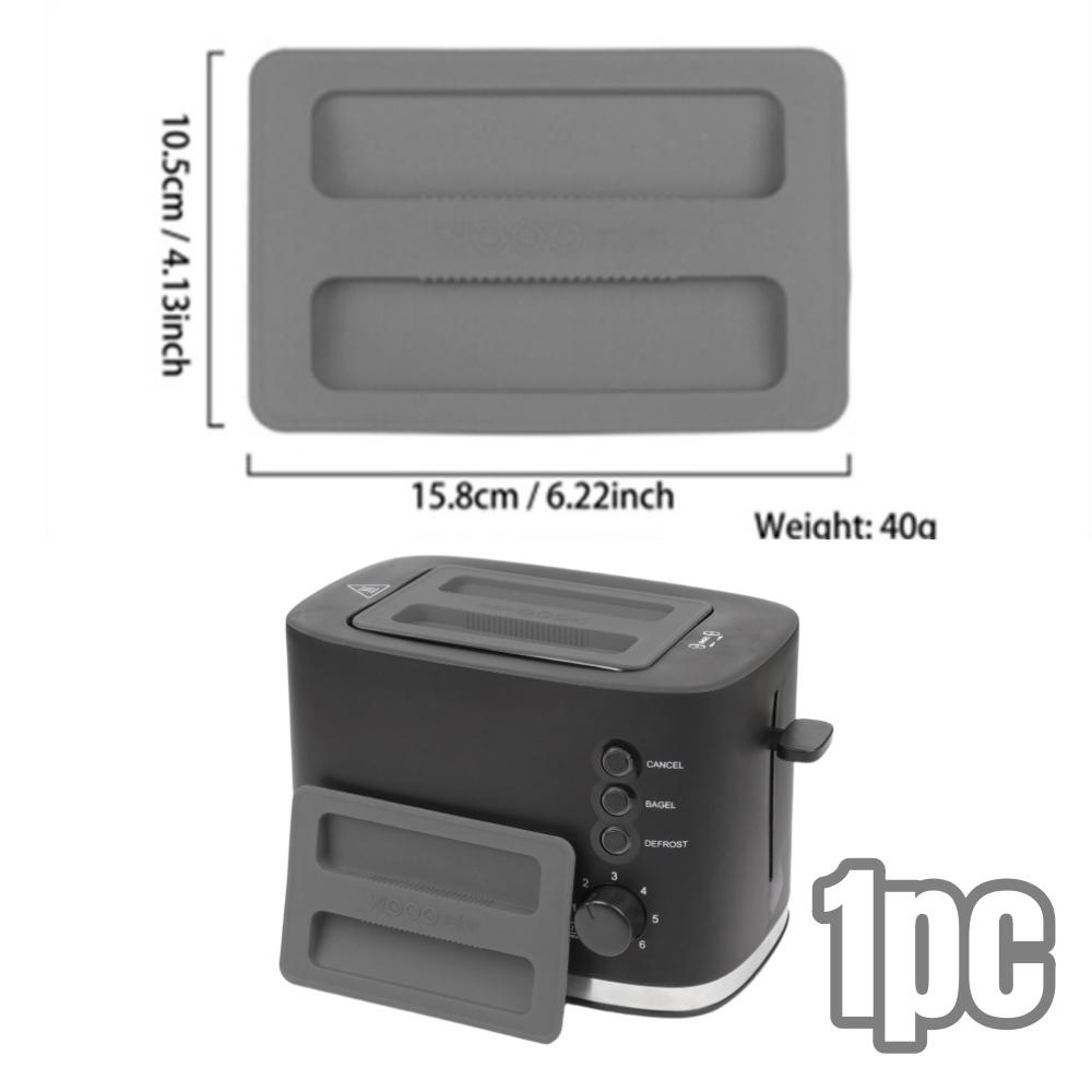 1/2pcs Toaster Dustproof Cover BPA-Free Food-Safe Silicone Toasters Protector Lid for Blocks Dirt Bugs Pet Hair Kitchen Gadgets