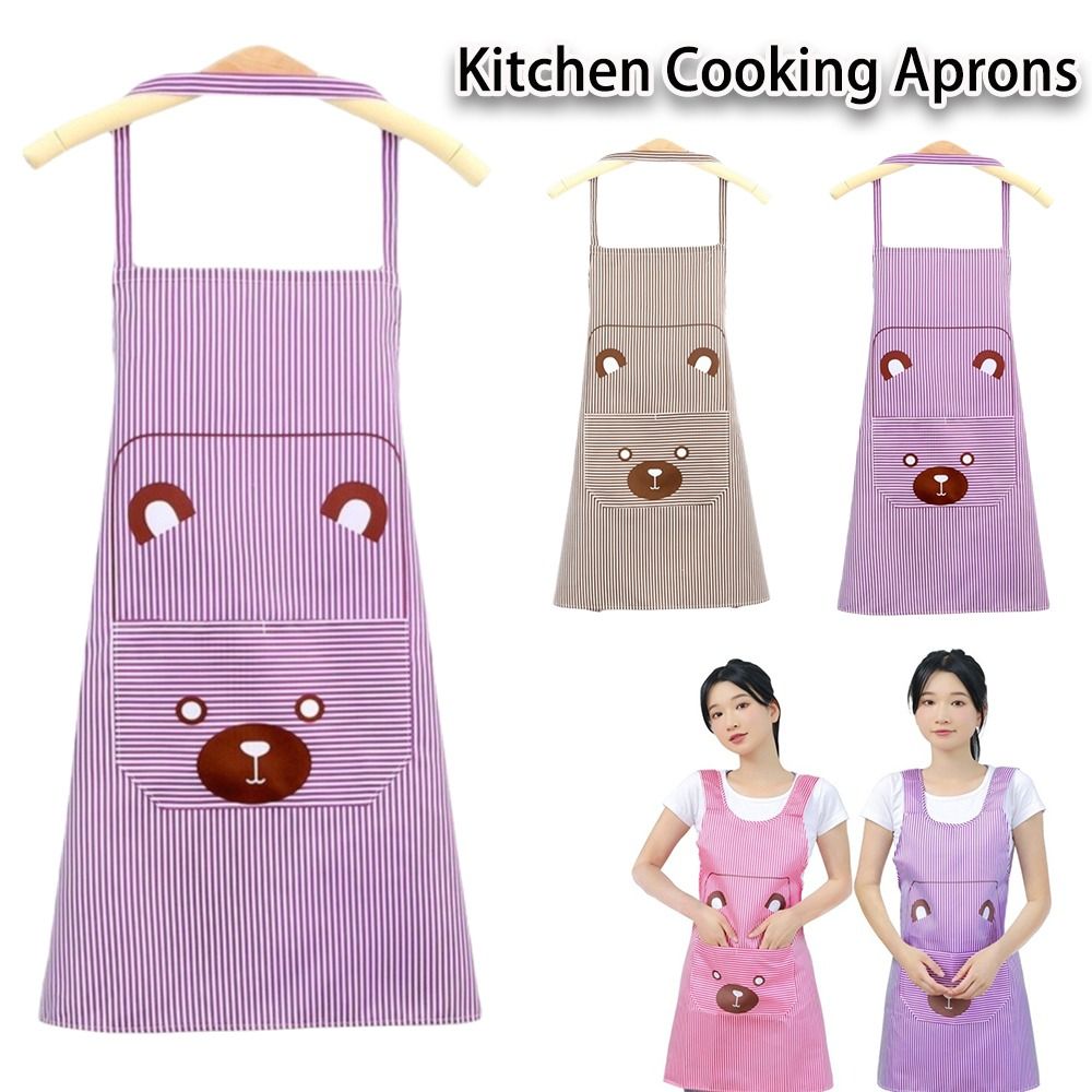 Waterproof Kitchen Cooking Apron Oil-proof Oxford Cloth Hand-wiping Apron Breathable Sleeveless Apron for Catering and Baking