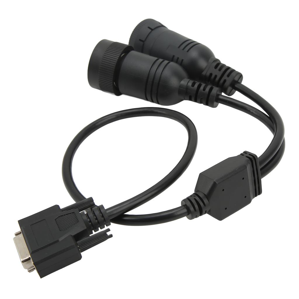 14Pin 9Pin Diagnosis Cable Adapter 457‑6114 ABS Rubber High Flexibility for ET3 OBD2 317‑7485