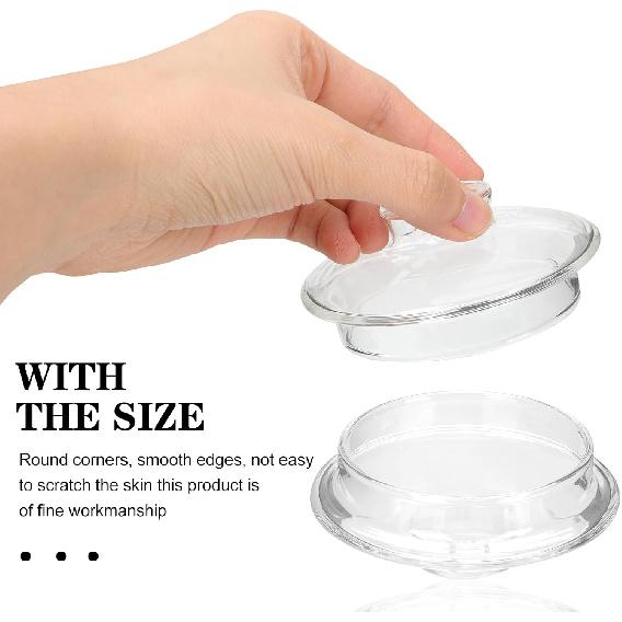 Luxshiny 2pcs Glass Teapot Replacement Lids:Tea Cup Covers, Teapot Covers, Teapot Lid Replacement, Clear Tea Kettle Lids Tea Pot Lids, Glass Teapot