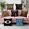Little NNightmares   Decorative Polyester Throw Pillow Cover Square Suitable for Home Office Coffee Shop Decor