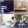 Projection Alarm Clock for Bedroom 7 inch RGB Colorful LED Digital Clock with Mirror Surface 6 level Brightness Dimmer