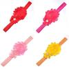 European Childrens Fabric Flower Hairband With Crystal Accents For Baby Girls