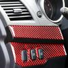 2Pcs Red Carbon Fiber Driver Side Dashboard Cover Trim For Mitsubishi Lancer