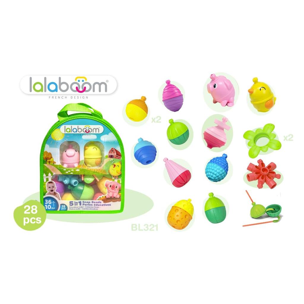 Lalaboom Baby Toy Lalaboom Beads and Forest Animals 28 Pieces BL231 Authentic