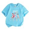 Kids Boys Girls 100% Cotton Crew Neck Short Sleeve T-Shirt,