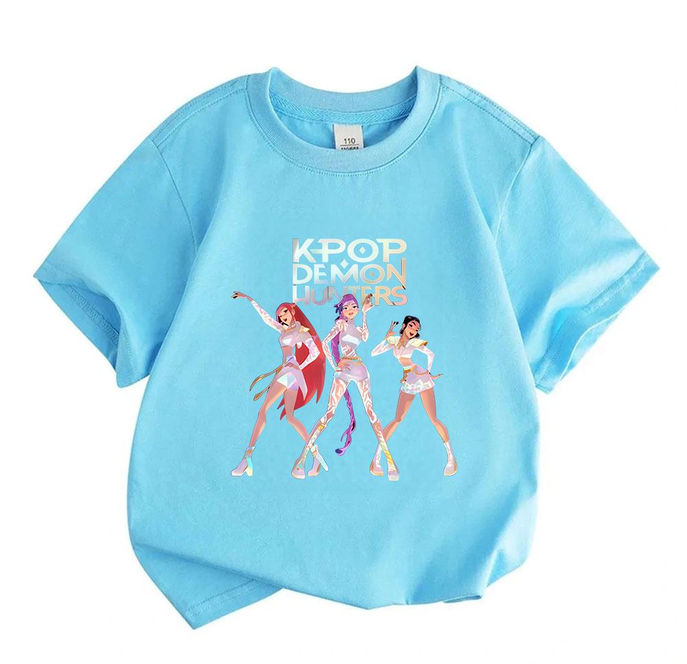 Kids Boys Girls 100% Cotton Crew Neck Short Sleeve T-Shirt,