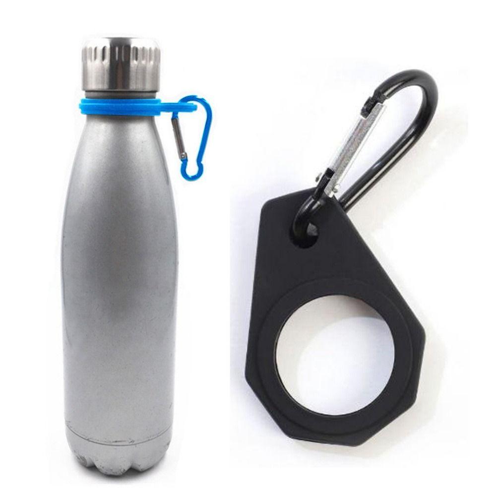 High Quality Aluminum Sports Outdoor Kettle Buckle 7 Colors 4*9cm Water Bottle Holder Accessories Carabiner Hook Camping Hiking