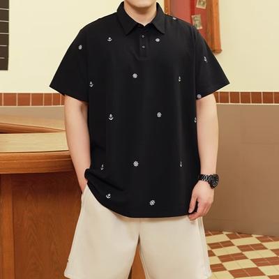 Plus Size Trend Moisture Wicking Soft High Quality Breathable Men's Loose Polo Shirt--Wrinkle Resistant Casual Sports Short Sleeve Neck Shirt