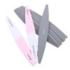 Three-Sided Nail File: White & Gray, Washable, Wear-Resistant, Thin Polishing Strip for Nail Art.