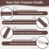 3Pcs/Set 360° Rotating Nose Hair Trimmer Washable Hair Removal Tool Nose Hair Clippers  Women Men
